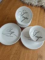 Riviiera Maison 4 delig soepkommen met bord, Huis en Inrichting, Keuken | Servies, Overige typen, Nieuw, Ophalen of Verzenden