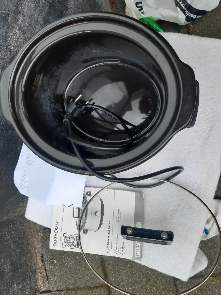SILVERCREST KITCHEN TOOLS Slowcooker - Met 3 instelbaare, Witgoed en Apparatuur, Slowcookers, Nieuw, Timer, Vaatwasmachinebestendig