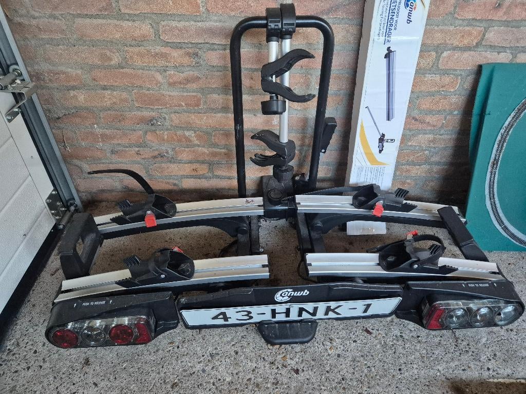 ABWB fietsendrager, Ophalen, Gebruikt, 2 fietsen, Trekhaakdrager