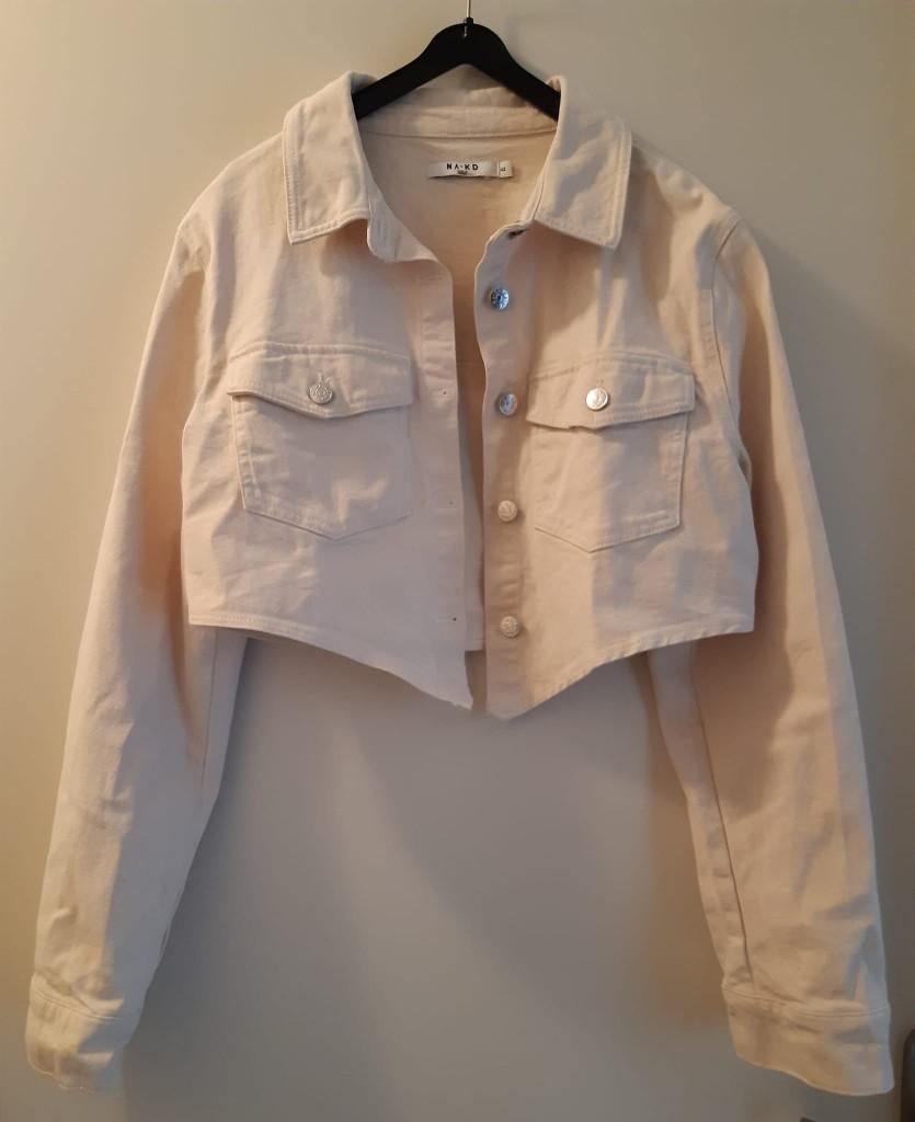 apart spijkerjasje maat 42, NA-KD, Beige, Maat 42/44 (L), Ophalen of Verzenden