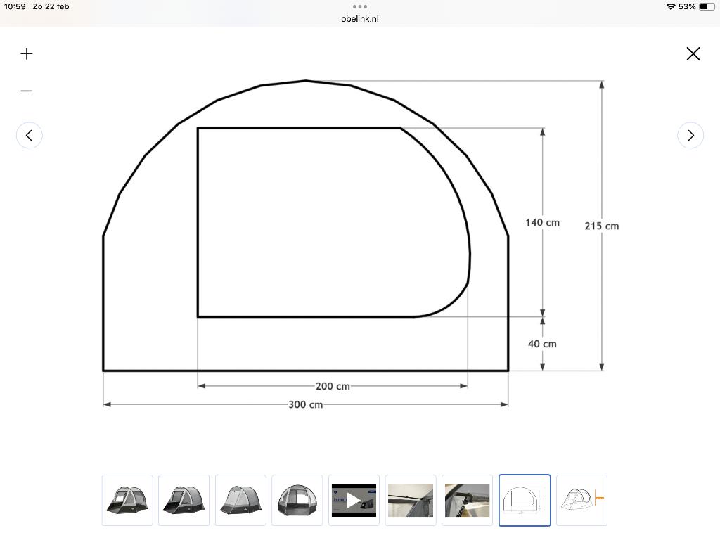 Obelink Trinity tent, Ophalen, Zo goed als nieuw, Tot en met 2