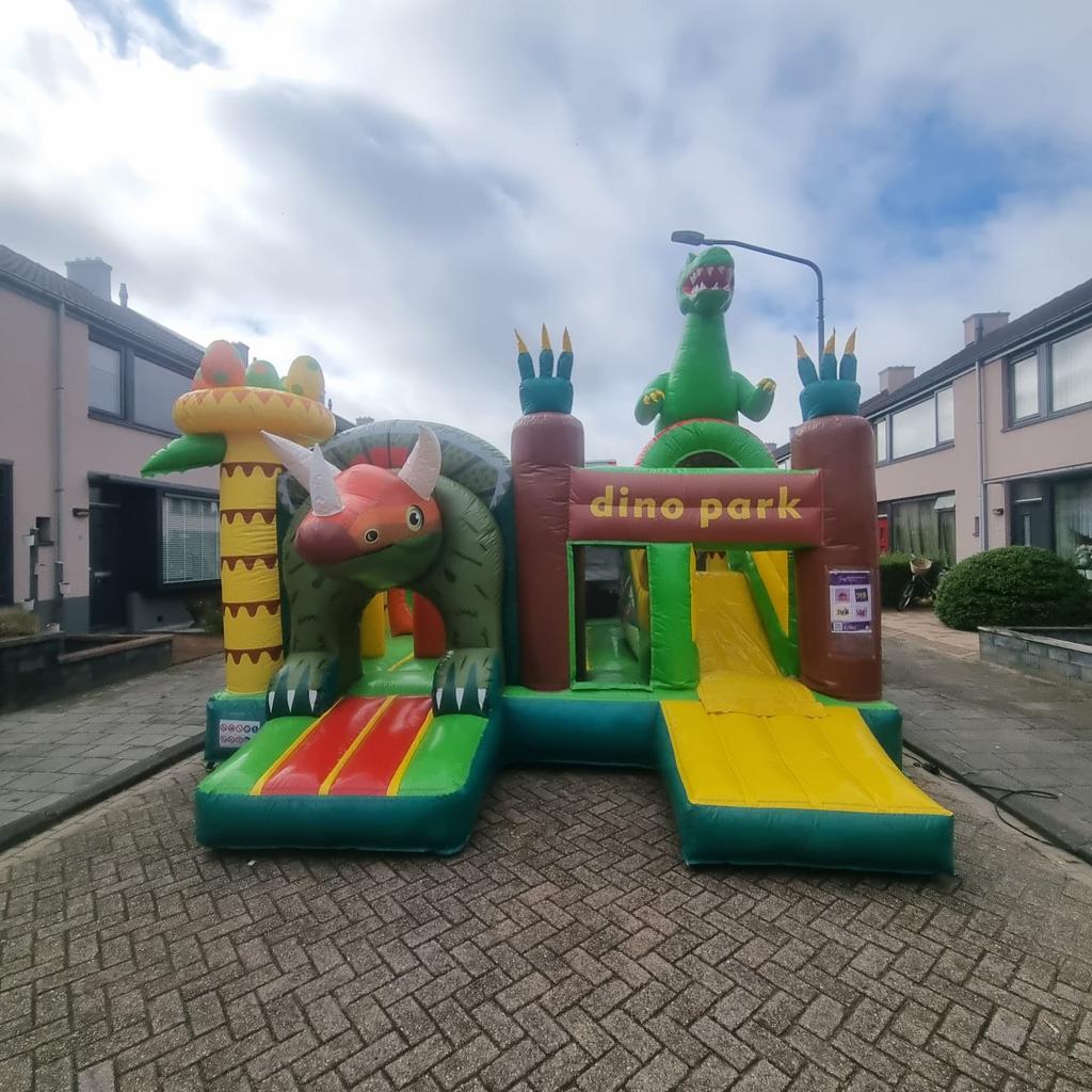 Springkussen “Dino” te huur, Verzenden, Zo goed als nieuw, Verjaardag