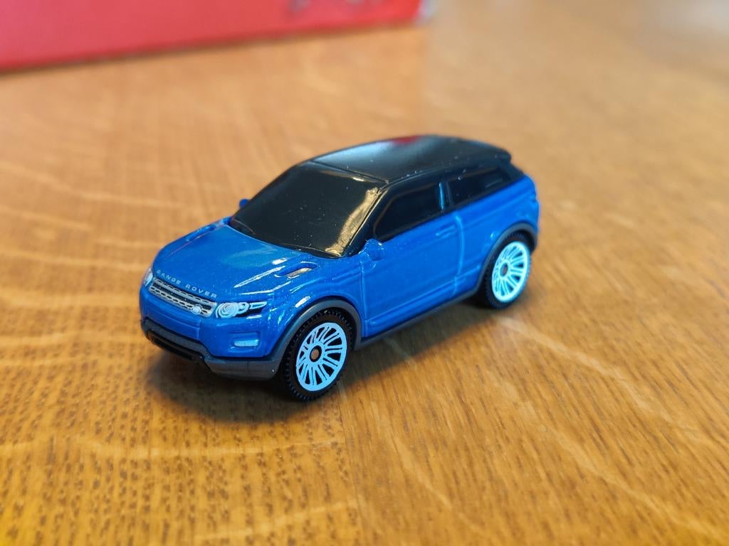 Matchbox Range Rover Evoque BLAUW, Ophalen of Verzenden, Zo goed als nieuw, Auto