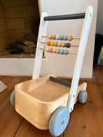 Loop wagentje met kralen hout zgan, Ophalen of Verzenden, Zo goed als nieuw, Duw- of Trekspeelgoed