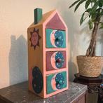 Zon maan houten huis ladekastje, Ophalen of Verzenden