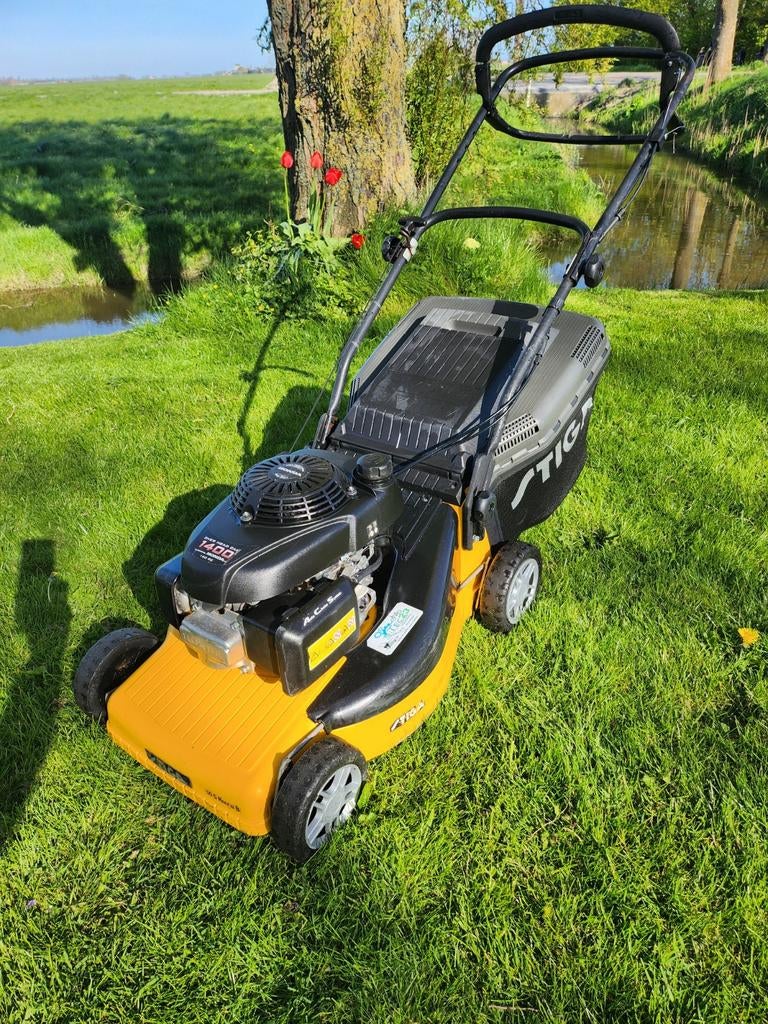 Stiga combi turbo honda grasmaaier maaier benzine rijdend, Tuin en Terras, Grasmaaiers, Ophalen, 50 cm of meer