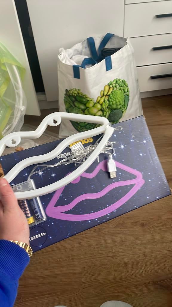 Neon led lanp lippen, Ophalen, Zo goed als nieuw, Minder dan 50 cm