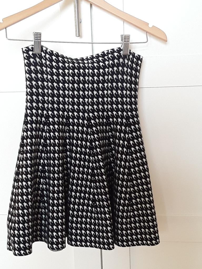 Zwart wit geruit rokje van Madison, Ophalen, Zwart, Zo goed als nieuw, Madison
