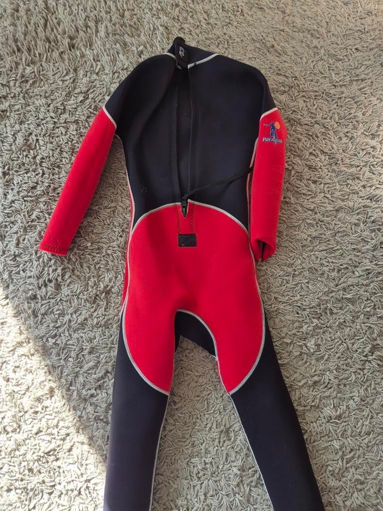 ParAqua Wetsuit voor Kinderen - Zwart/Rood - 110cm, Watersport en Boten, Wetsuit, Gebruikt, Kind, Ophalen of Verzenden
