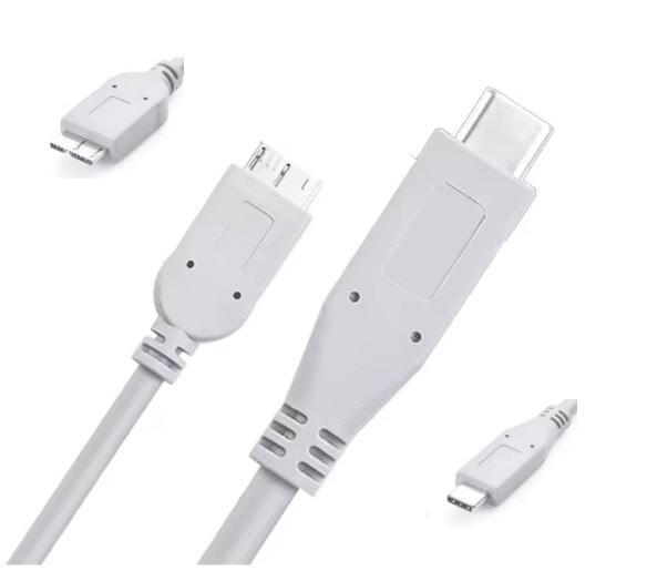 10 Gbps HDD Kabel USB-C naar Micro-B 3.0 30 cm 0,3 m Grijs, Computers en Software, Harde schijven, Nieuw, Desktop, Extern, USB