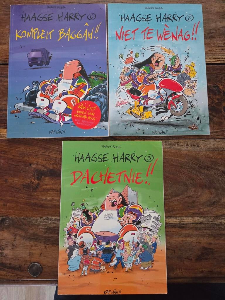 3x Haagse harry stripboek strip Kap Nâh!! MARNIX Rueb, Ophalen of Verzenden, Zo goed als nieuw, Marnix Rueb, Meerdere stripboeken