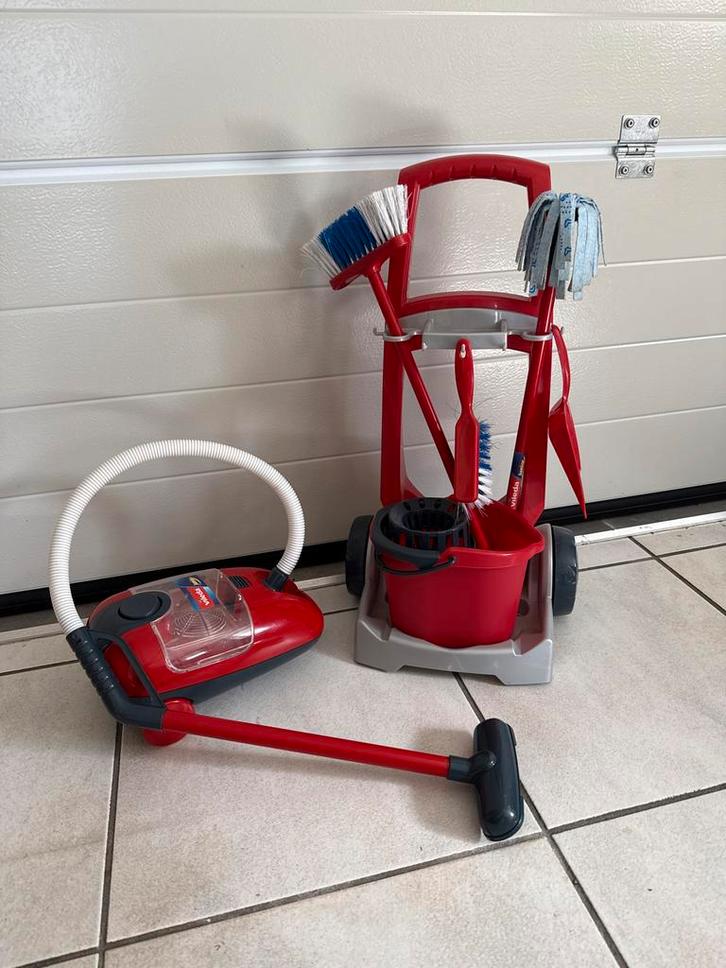 Vileda Speelgoed Schoonmaakset met Stofzuiger, Kinderen en Baby's, Speelgoed | Overig, Zo goed als nieuw, Jongen of Meisje, Ophalen of Verzenden