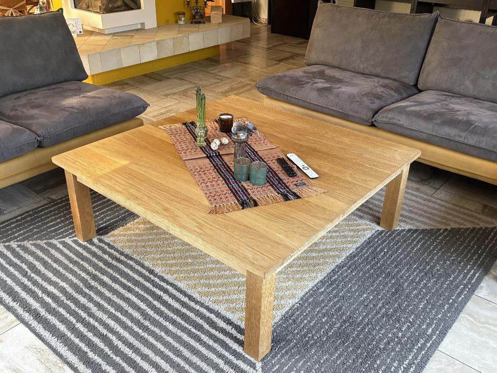 salontafel, Huis en Inrichting, Tafels | Salontafels, Ophalen, Gebruikt, Eikenhout, Minder dan 50 cm