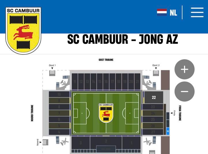 2x Skybox zuid Cambuur jong az vrijdag 20 maart, Tickets en Kaartjes, Eén persoon, Maart