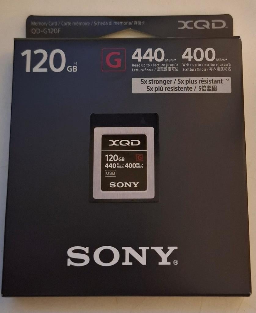 Nieuw nieuwste Sony XQD 120GB geheugenkaart, Audio, Tv en Foto, Fotografie | Geheugenkaarten, Ophalen of Verzenden, Nieuw, XQD