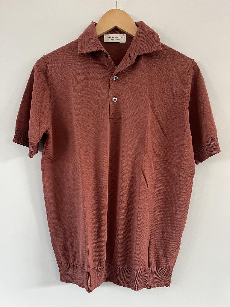 Filippo de Laurentiis, Poloshirt, korte mouw, bruin, maat M., Bruin, Maat 48/50 (M), Nieuw, Ophalen of Verzenden