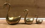3 vintage messing zwanen, Ophalen of Verzenden