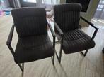 2x De Bommel eetkamerstoelen met armleuning, Ophalen, Twee, Zo goed als nieuw, Stof