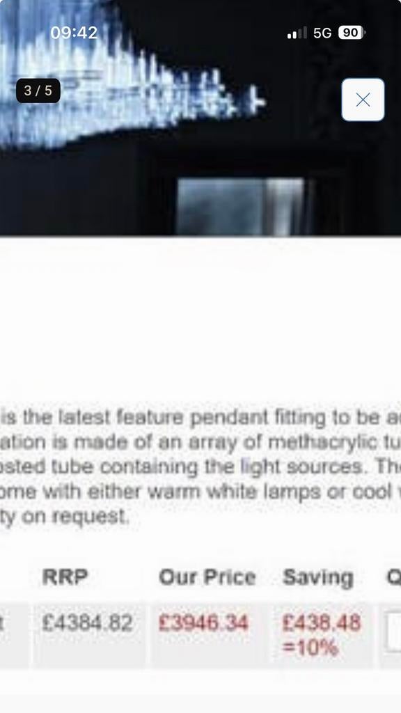 Exclusieve design kroonluchter Uma moderne eyecatcher, Huis en Inrichting, Ophalen, Nieuw, Overige materialen, Modern classic