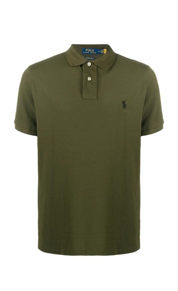 Polo Ralph Lauren Slim Fit Poloshirt - Olijfgroen Kaki - XL, Ralph Lauren, Maat 56/58 (XL), Ophalen of Verzenden, Zo goed als nieuw