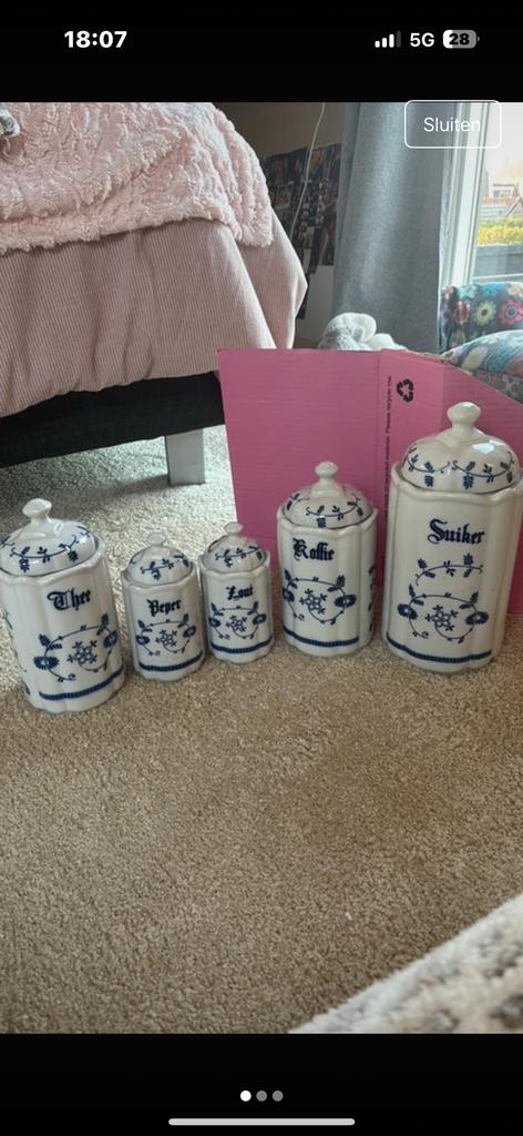 Voorraad potten delfsblauw, Antiek en Kunst, Antiek | Keukenbenodigdheden, Verzenden