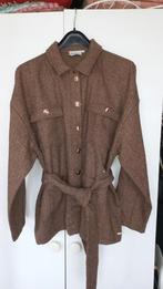 Tweed blouse/jas met ceintuur en glitters xxl, Bruin, Kimara, Maat 46/48 (XL) of groter, Nieuw