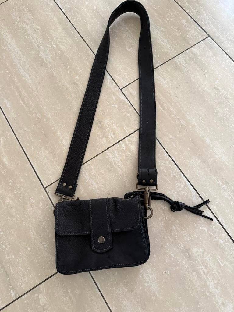 Twinn vintage tas zwart, Sieraden, Tassen en Uiterlijk, Tassen | Damestassen, Nieuw, Schoudertasje, Zwart, Ophalen of Verzenden