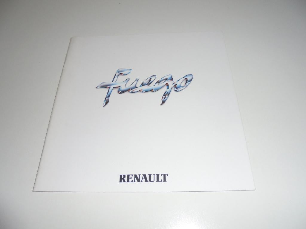 brochure Renault Fuego, Ophalen of Verzenden, Zo goed als nieuw, Renault