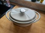 Berndes Gietijzeren Dutch Oven - Crème, Gietijzer, Ophalen of Verzenden, Zo goed als nieuw, Keramische plaat