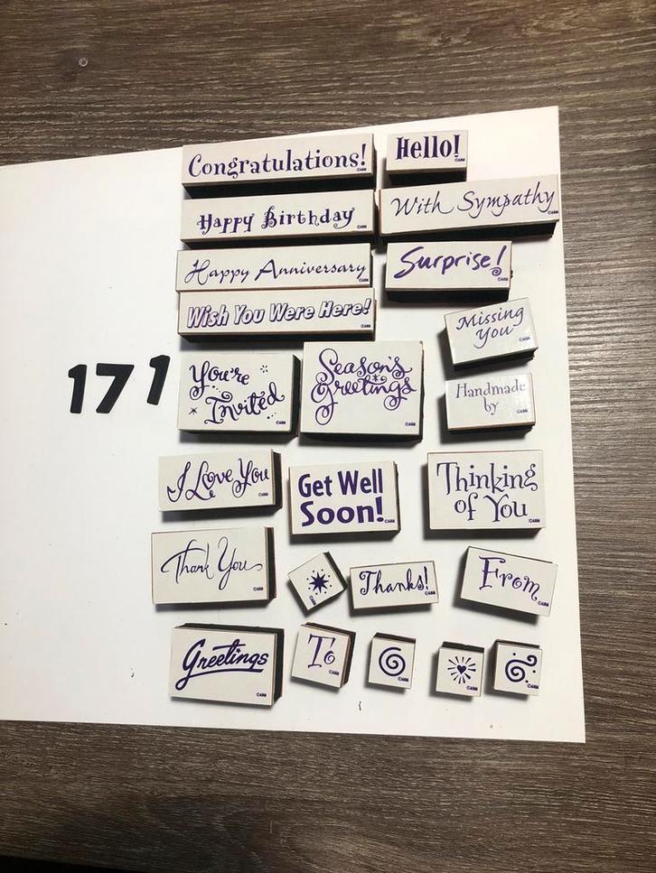 Houten stempels deel 1, Hobby en Vrije tijd, Stempelen, Zo goed als nieuw, Houten stempel, Ophalen of Verzenden