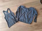 Top met shirt 2-delige set maat M, Maat 38/40 (M), Blauw, Ophalen of Verzenden, Zo goed als nieuw