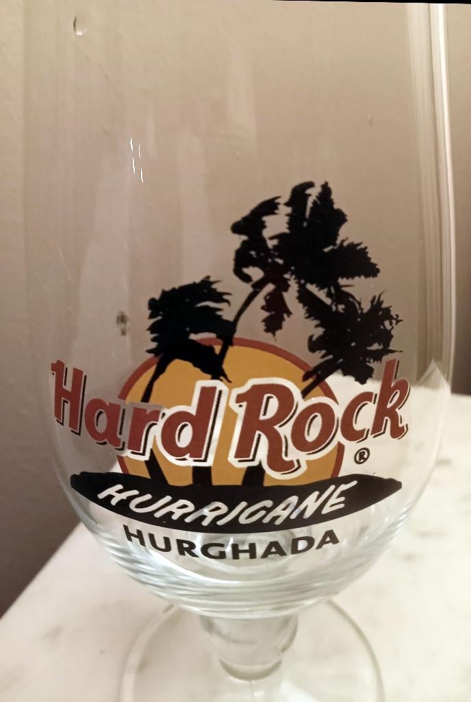 2 Hard Rock Cafe Hurricane Glazen., Verzamelen, Ophalen of Verzenden, Zo goed als nieuw, Glas of Glazen, Overige merken