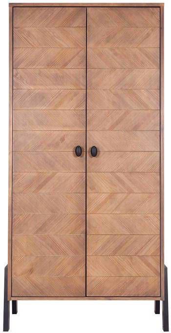 Coming Kids Harper kast 2-deurs bruin-zwart, Ophalen, Gebruikt, 25 tot 50 cm, 150 tot 200 cm