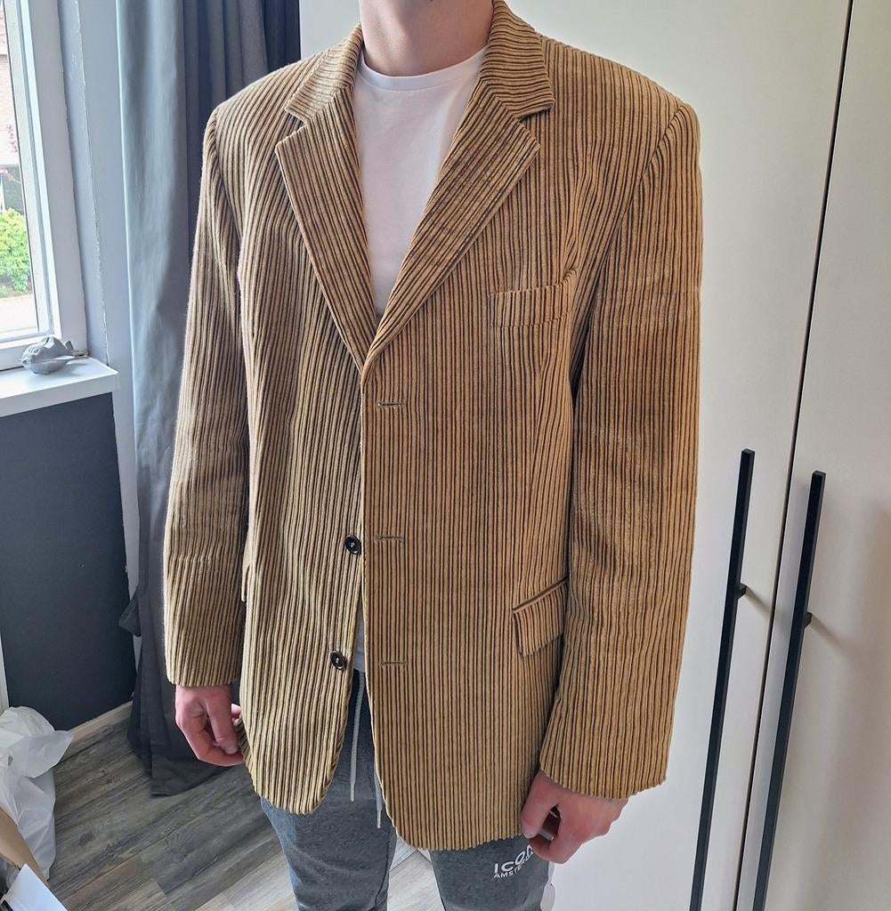 Stones ribfluwelen colbert maat 54, Kleding | Heren, Kostuums en Colberts, Maat 52/54 (L), Stones, Beige, Ophalen of Verzenden