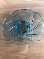 Oude fruitschaal van persglas met pootjes, Ophalen of Verzenden