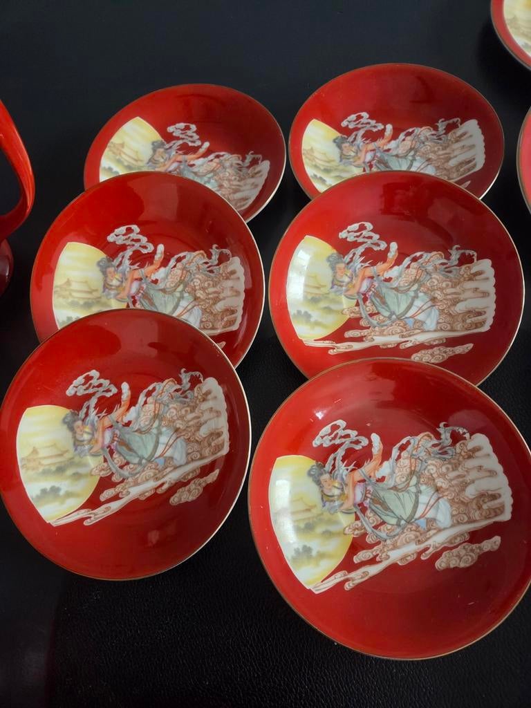 antiek Tong Shan theeservies, Ophalen of Verzenden