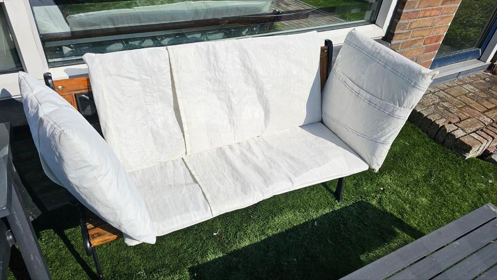 Kussenset zeilboot zeil - uniek!, Ophalen of Verzenden, Zo goed als nieuw, Interieur en Kussens