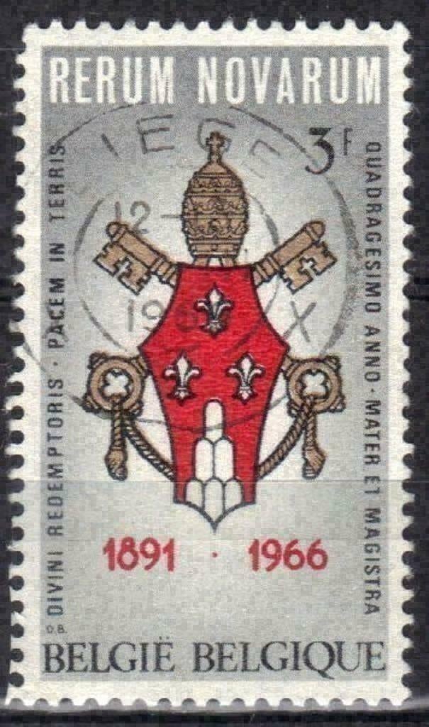 Belgie 1966 - Yvert/OBP 1362 - Encycliek Rerum Novarum (ST), Verzenden, Gestempeld