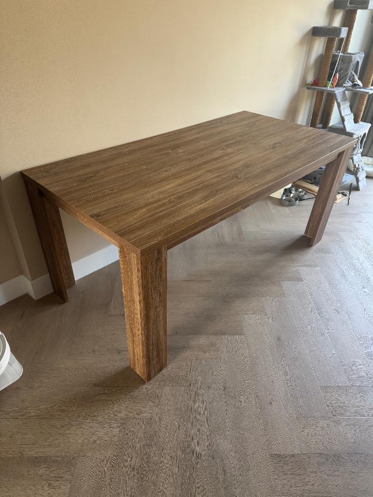 Eettafel bruin (180x90x78) - Matthias serie Leen Bakker, Huis en Inrichting, Tafels | Eettafels, Ophalen, 50 tot 100 cm, Zo goed als nieuw