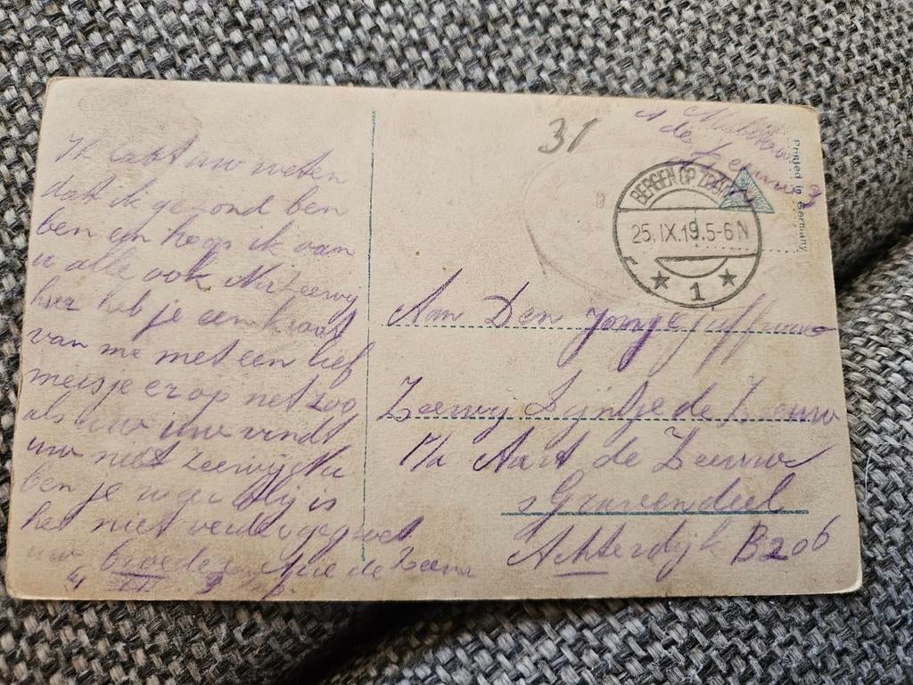 Bergen op Zoom militair 1919, Ophalen of Verzenden, Voor 1920, Gelopen, Noord-Brabant