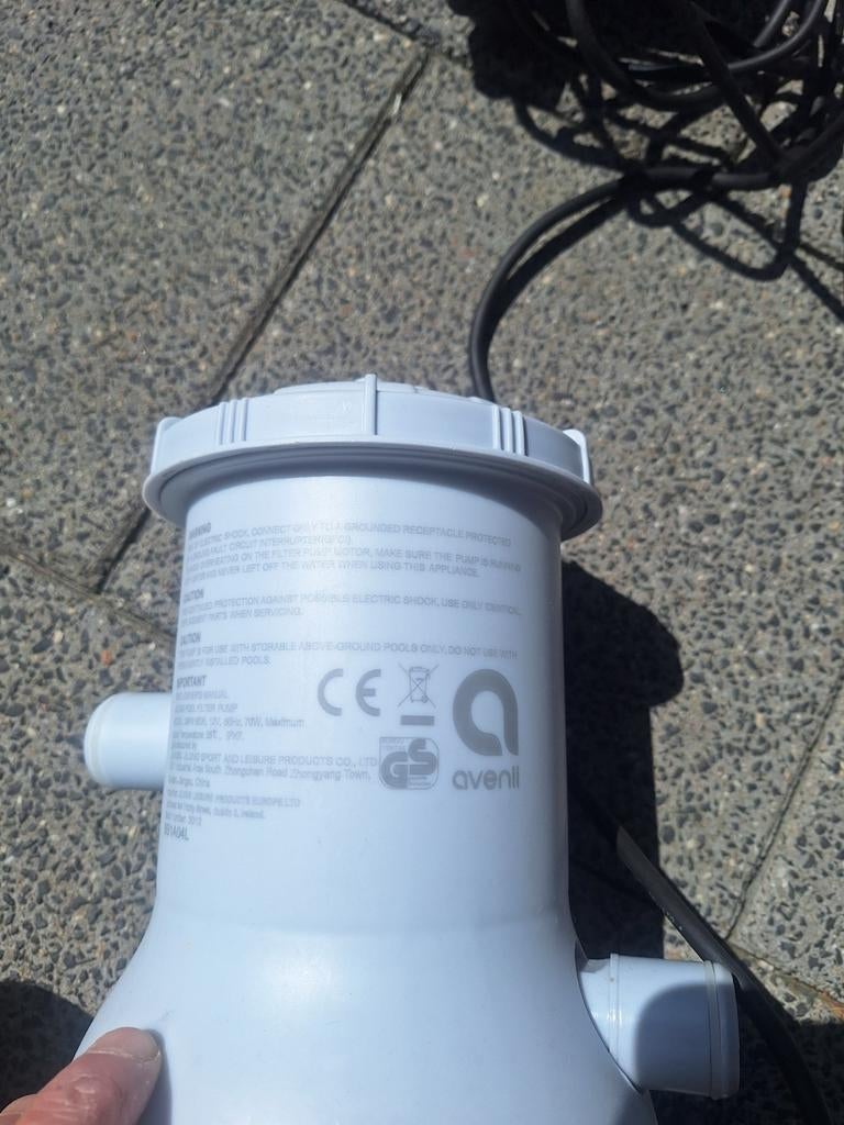 Avenli Zwembadpomp met filter en slangen, Tuin en Terras, Zwembad-toebehoren, Ophalen, Gebruikt, Zwembadpomp