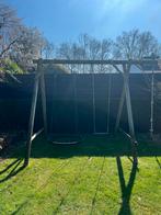 Houten schommel met klimtouw en vogelnestschommel, Kinderen en Baby's, Speelgoed | Buiten | Speeltoestellen, Ophalen, Gebruikt