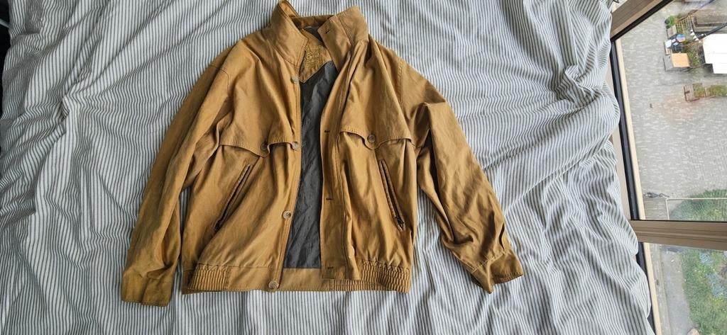 Stijlvolle Beige/Gele Jas Maat M/L C&A, Kleding | Heren, Jassen | Zomer, Ophalen, Maat 48/50 (M), Beige, C&A