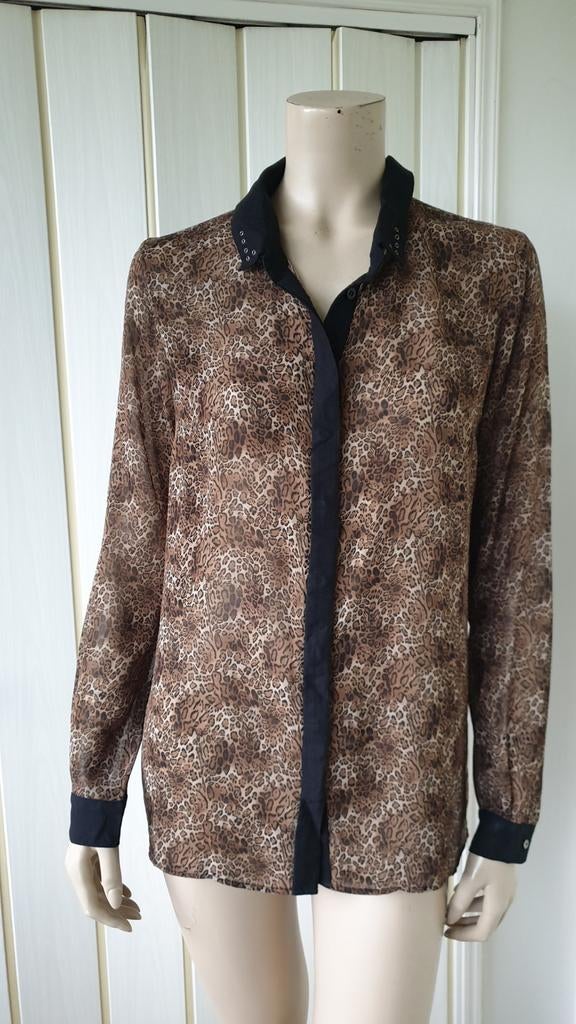 IKKS blouse bruin maat S/38 bruin, IKKS, Zwart, Ophalen of Verzenden, Zo goed als nieuw