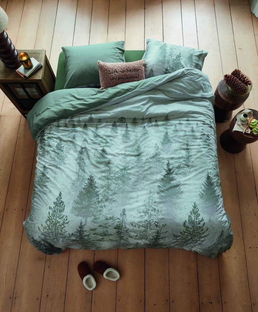 Dekbedovertrek Foggy Forrest van Riviera Maison, Huis en Inrichting, Slaapkamer | Beddengoed, Eenpersoons, Verzenden, Dekbedovertrek
