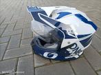 Helm blauw wit, Motoren, Kleding | Motorhelmen, Ophalen, Tweedehands, Overige merken