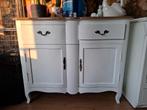 Vintage wit dressoir met lades en deuren, Ophalen of Verzenden