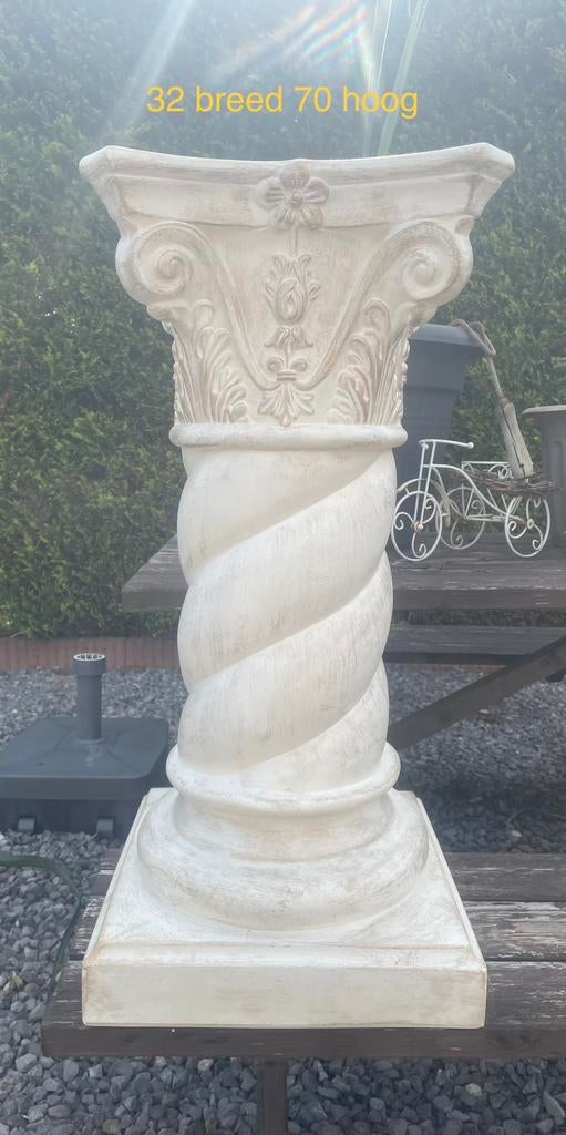 Zuil wit goud Gips, Ophalen of Verzenden, Nieuw