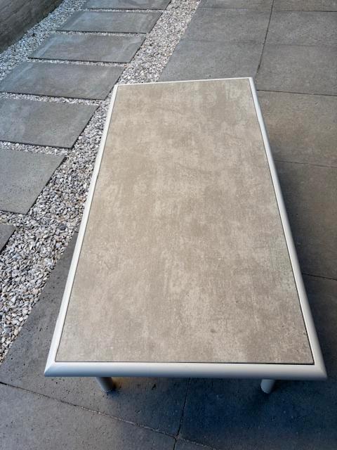Tuin koffietafel zgan, Tuin en Terras, Tuintafels, Zo goed als nieuw, Rechthoekig, Metaal, Ophalen