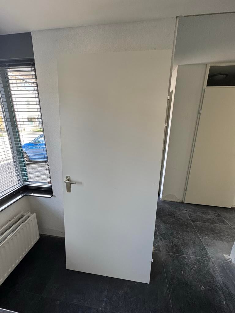 2x Binnendeur opdek (massief), Doe-het-zelf en Verbouw, Deuren en Horren, Ophalen, Gebruikt, 80 tot 100 cm, Binnendeur